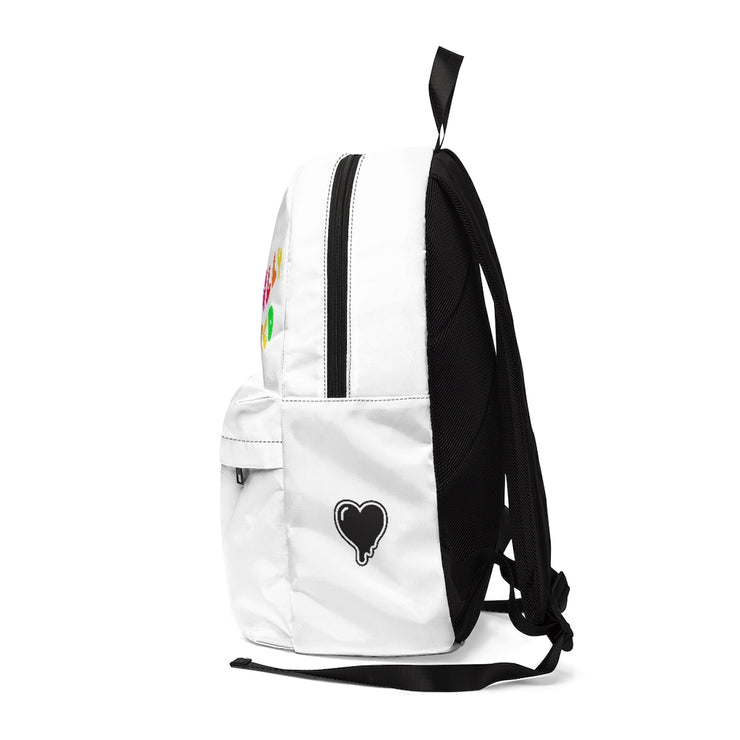 Emotionally Exhausted White Matte Backpack