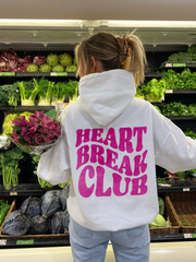 Heartbreak Club White Hoodie