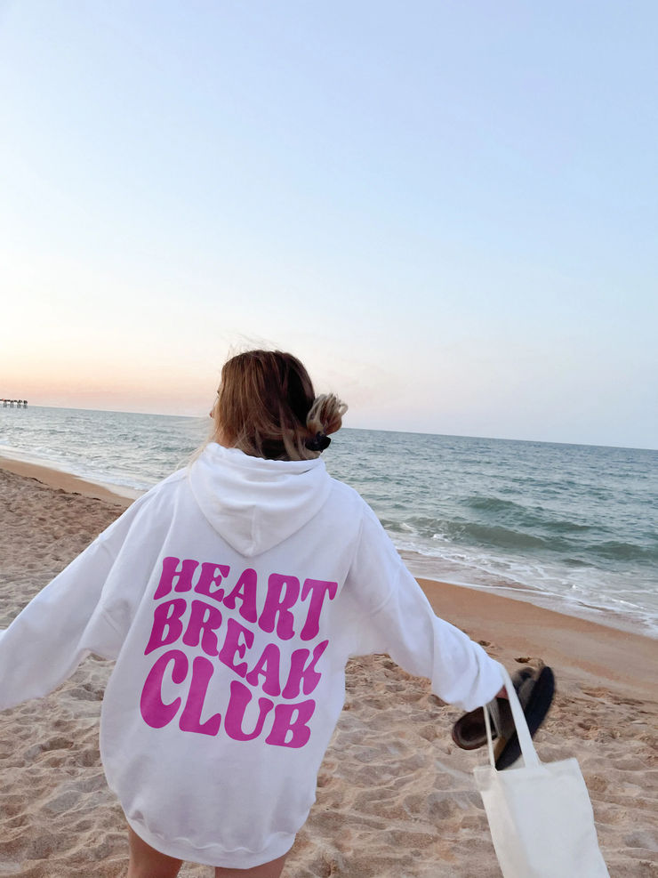Heartbreak Club White Hoodie