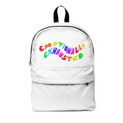 Emotionally Exhausted White Matte Backpack
