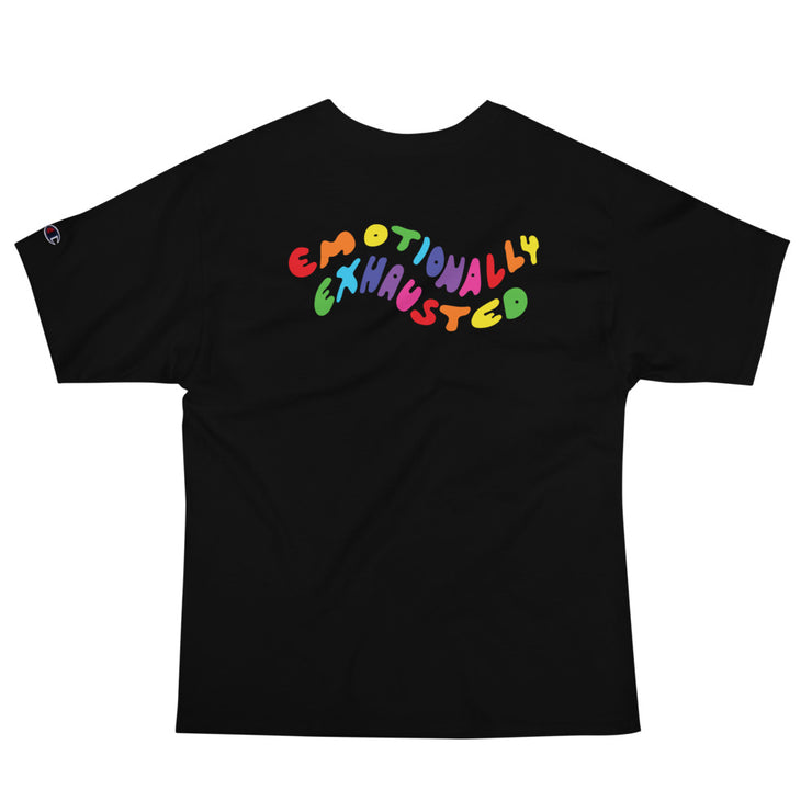 Emotionally Exhausted Psychedelic Champion T-Shirt Atomic Emotions