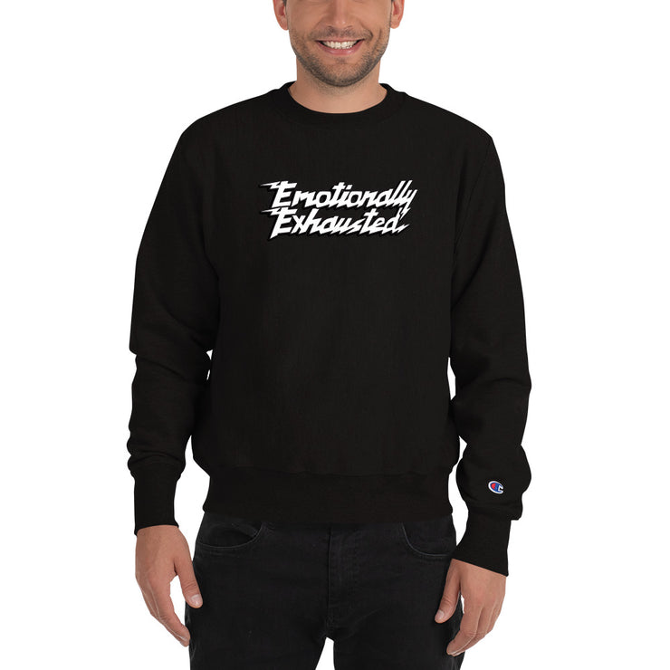Emotionally Exhausted Champion Sweatshirt Atomic Emotions