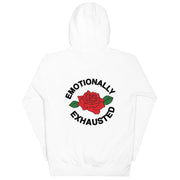 Emotionally Exhausted White Hoodie